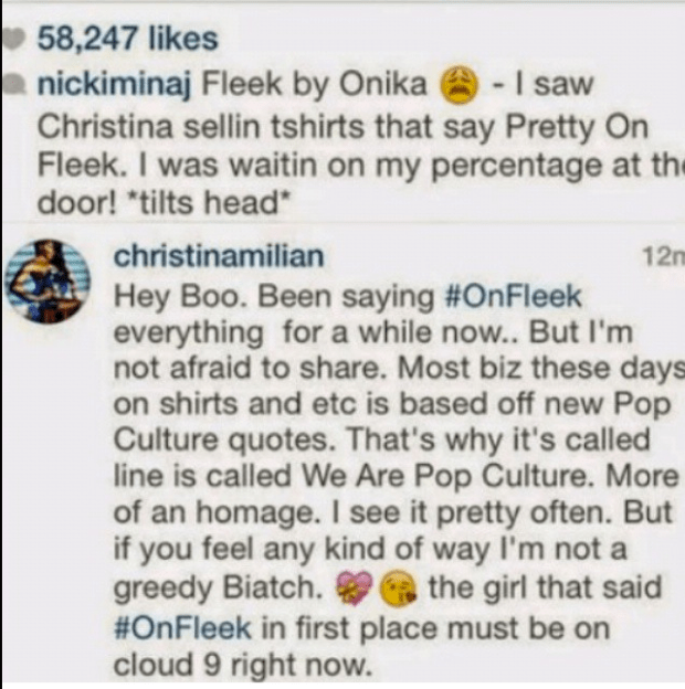 christina milian responds