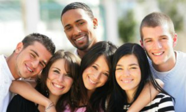 white and black friends