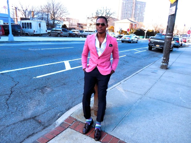 austin pink blazer